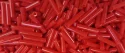 (image for) TOHO Size 3 Bugle Bead. 9mm Length-Light Red Opaque