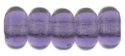 (image for) Czech 3mm Rondelle-Tanzanite Transparent * Strand of 100 Glass Beads