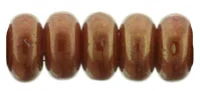 (image for) Czech 3mm Rondelle-Red Opaque Patina * Strand of 100 Glass Beads