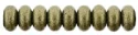 (image for) Czech 4mm Rondelle-Metallic Suede Gold * Strand of 100 Glass Beads
