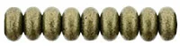(image for) Czech 4mm Rondelle-Metallic Suede Gold * Strand of 100 Glass Beads