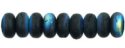 (image for) Czech 4mm Rondelle-Jet Black Opaque Matte AB * Strand of 100 Glass Beads