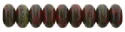 (image for) Czech 4mm Rondelle-Red Opaque Picasso * Strand of 100 Glass Beads