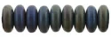 (image for) Czech 6mm Rondelle-Blue Iris Metallic Matte * Strand of 50 Beads