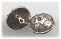 (image for) Bali Silver Button - Star Design with Twisted Wire Edge * 2 Buttons