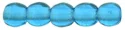 (image for) Czech 2mm Round - Capri Blue Transparent