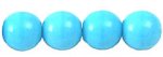 (image for) Czech 2mm Round - Blue Turquoise Opaque