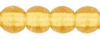 (image for) Czech 3mm Round-Dark Topaz Transparent