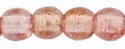 (image for) Czech 3mm Round-Transparent Topaz Pink Luster