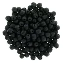 (image for) Czech 3mm Round-Jet Black Matte Opaque