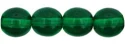 (image for) Czech 6mm Round-Green Emerald Transparent