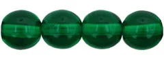 (image for) Czech 6mm Round-Green Emerald Transparent