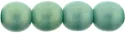 (image for) Czech 6mm Round-Sueded Gold Turquoise