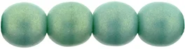 (image for) Czech 6mm Round-Sueded Gold Turquoise