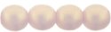 (image for) Czech 6mm Round-Sueded Gold Milky Pink