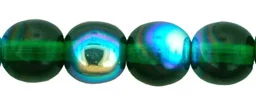 (image for) Czech 6mm Round-Green Emerald AB