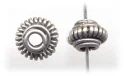 (image for) Bali Silver Spacer - 6mm Coiled Center Spacer Bead * 10 Beads