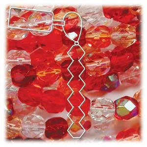 (image for) Czech Fire Polish 4mm-Strawberry Fields Mix