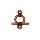 Antique Copper Plate - Wrapped Toggle Clasp (image for) Antique Copper Plate - Wrapped Toggle Clasp