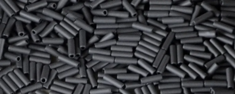 (image for) TOHO Size 2 Bugle Bead. 6mm Length-Jet Black Matte Opaque