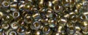 (image for) TOHO Size 6/o Round Seed Bead-Bronze Lined Black Diamond Rainbow 6T999