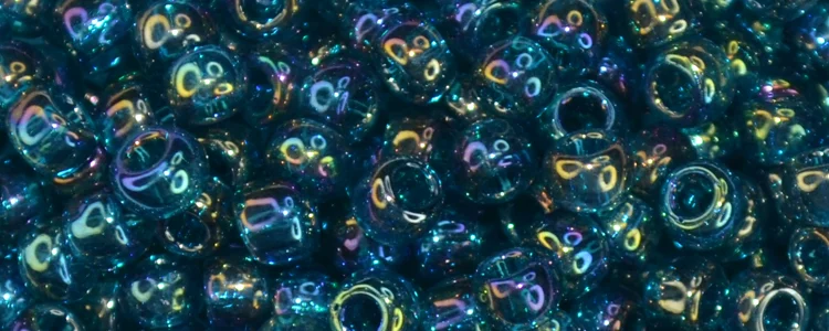 (image for) TOHO Size 6/o Round Seed Bead-Blue Zircon Transparent Rainbow 6T167BD