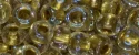 (image for) TOHO Size 6/o Round Seed Bead-Light Bronze Lined Crystal Rainbow 6T262