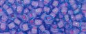 (image for) TOHO Size 6/o Round Seed Bead-Pink Lined Aqua Transparent 6T937