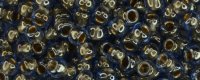 (image for) TOHO Size 6/o Round Seed Bead-Bronze Lined Light Sapphire Transparent 6T992