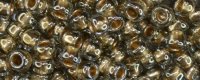 (image for) TOHO Size 6/o Round Seed Bead-Bronze Lined Black Diamond Transparent 6T993