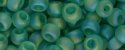 (image for) TOHO 8/o Round Seed Bead-Light Green Transparent Rainbow Matte #8T164BF