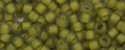 (image for) TOHO 15/o Round Seed Bead-Yellow Lined Light Olive Rainbow Matte. 15T246FM