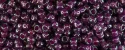 (image for) TOHO 8/o Round Seed Bead-Magenta Lined Black Diamond Transparent. 8T1076