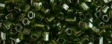 (image for) TOHO Size 8/o Hexagon Shape Seed Bead-Metallic Lined Olive Luster