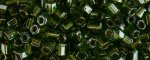 (image for) TOHO Size 8/o Hexagon Shape Seed Bead-Metallic Lined Olive Luster