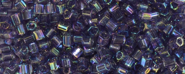 (image for) TOHO Size 8/o Hexagon Shape Seed Bead-Light Purple Transparent Rainbow