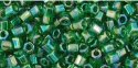 (image for) TOHO Size 8/o Hexagon Shape Seed Bead-Avocado Green Transparent Rainbow