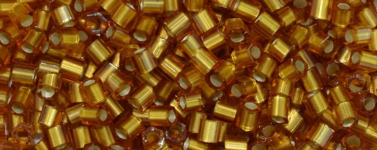 (image for) TOHO Size 8/o Hexagon Shape Seed Bead-Dark Topaz Silver Lined Matte