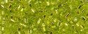 (image for) TOHO Size 8/o Hexagon Shape Seed Bead-Peridot Green Silver Lined