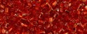 (image for) TOHO Size 8/o Hexagon Shape Seed Bead-Ruby Silver Lined
