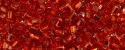 (image for) TOHO Size 8/o Hexagon Shape Seed Bead-Ruby Silver Lined