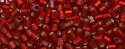 (image for) TOHO Size 8/o Hexagon Shape Seed Bead-Dark Ruby Silver Lined Matte