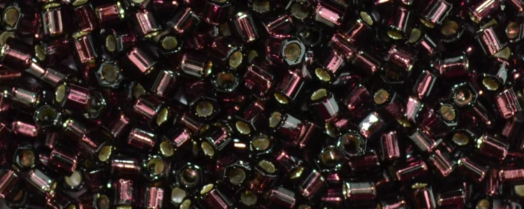 (image for) TOHO Size 8/o Hexagon Shape Seed Bead-Dark Amethyst Silver Lined