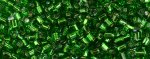 (image for) TOHO Size 8/o Hexagon Shape Seed Bead-Bright Green Silver Lined