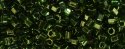 (image for) TOHO Size 8/o Hexagon Shape Seed Bead-Forest Green Gold Luster