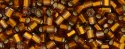 (image for) TOHO Size 8/o Hexagon Shape Seed Bead-Smoke Topaz Silver Lined Matte
