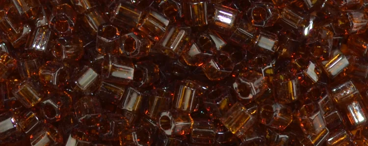 (image for) TOHO Size 8/o Hexagon Shape Seed Bead-Light Smoke Topaz Transparent