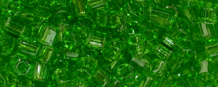 (image for) TOHO Size 8/o Hexagon Shape Seed Bead-Kelly Green Transparent