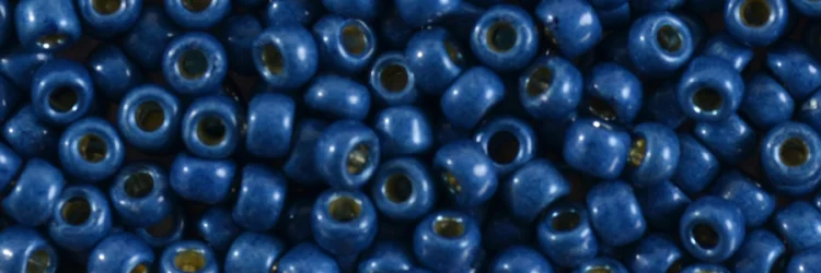(image for) TOHO 8/o Round Seed Bead-Dark Teal Blue Matte Galvanized PermaFinish #8TPF584F