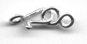 (image for) Bali Silver Hook & Eye Clasp Set - Handmade, 15 mm Length * 10 Sets